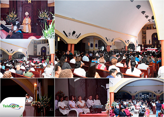 Celebran la Vigilia Pascual en la Catedral Santa Ana SFM