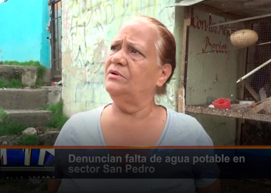 Denuncian falta de agua potable en sector San Pedro