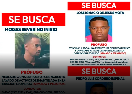 Autoridades emiten alerta de búsqueda y captura contra cabecillas vinculados a la Operación Leopardo
