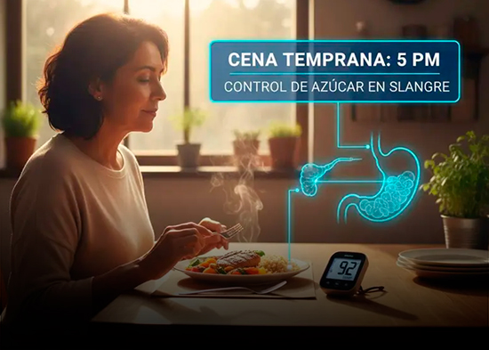 Segun un estudio cenar a esta hora ayuda a las personas con prediabetes a mejorar sus  niveles de azúcar