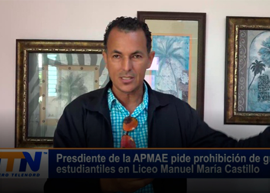 Presdiente de la APMAE pide prohibición de grupos estudiantiles en Liceo Manuel María Castillo