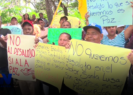 Protestan por pretensiones de desalojo en el barrio Santa Luisa SFM