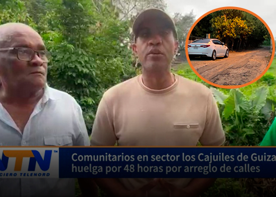 Comunitarios en sector los Cajuiles de Guiza anuncian huelga por 48 horas por arreglo de calles
