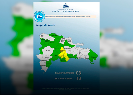 COE reporta nueve comunidades incomunicadas por las lluvias y 16 provincias en alerta