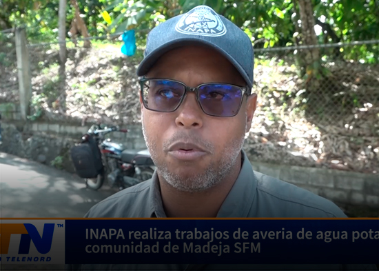 INAPA realiza trabajos de avería de agua potable en comunidad de Madeja SFM