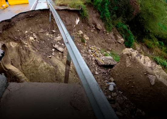 Socavón deja parcialmente incomunicada a la provincia San José de Ocoa