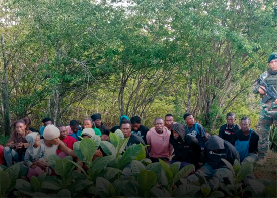 En zona boscosa de Dajabón, el Ejército detiene a 23 haitianos indocumentados