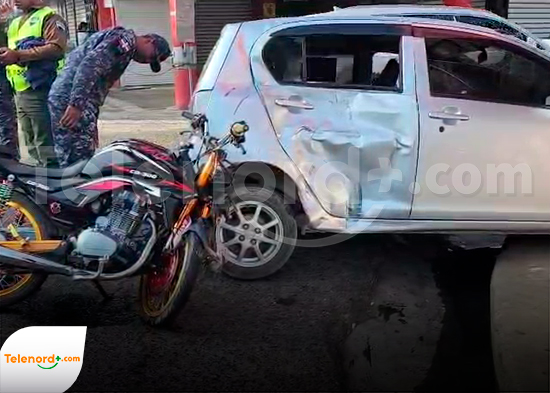 Motociclista resulta herido en accidente en la avenida Libertad esquina Billini