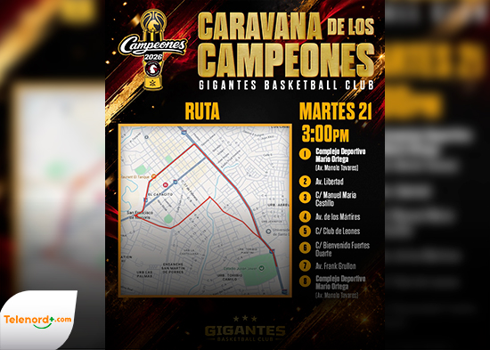 Gigantes celebrarán su campeonato con gran caravana y fiesta de campeones este martes