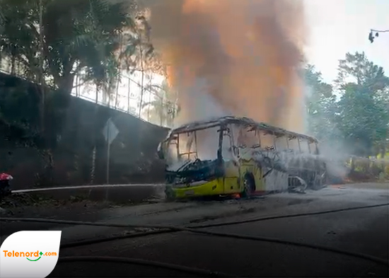 En imágenes: autobús de Caribe Tours reducido a cenizas en Jarabacoa